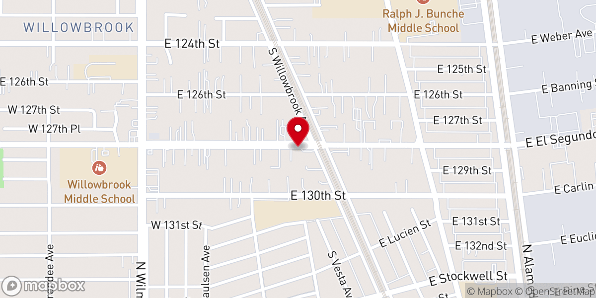 Map showing location of Tabernacle Christian Forum
