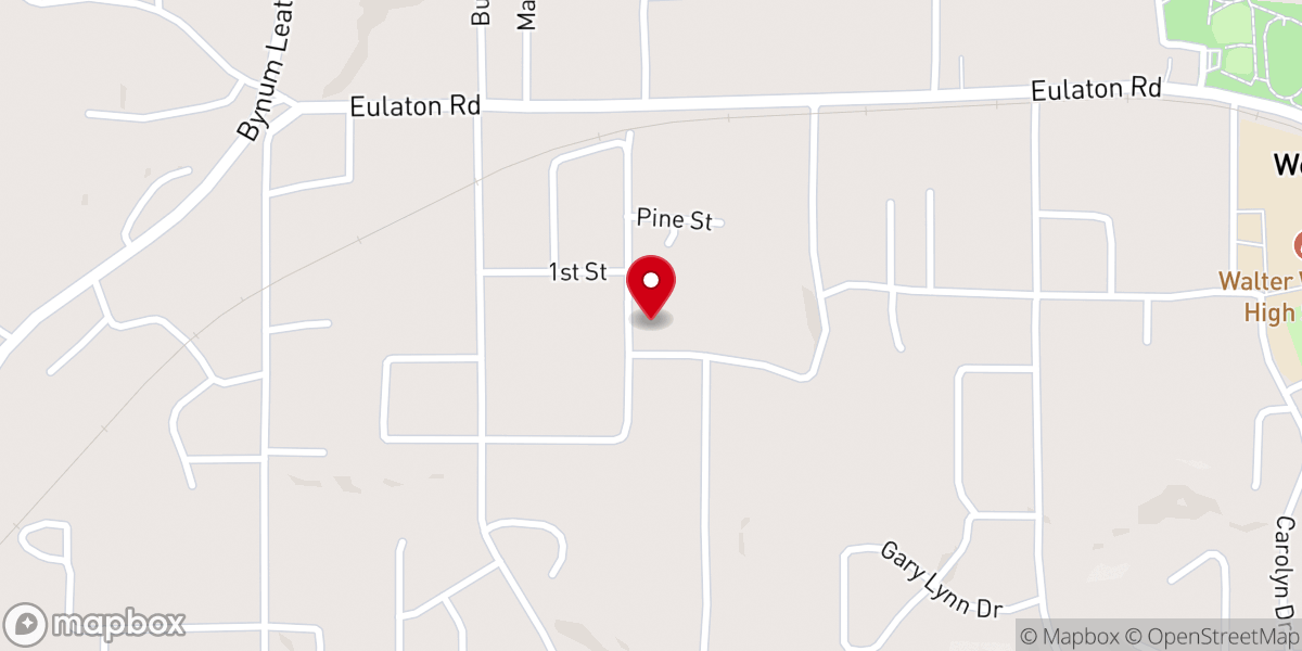 Map showing location of West Park Heights Baptist Church
