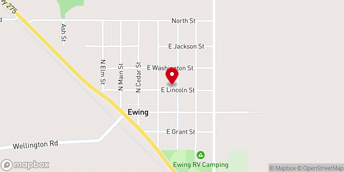 Map showing location of Full Gospel Church Assemblies of God