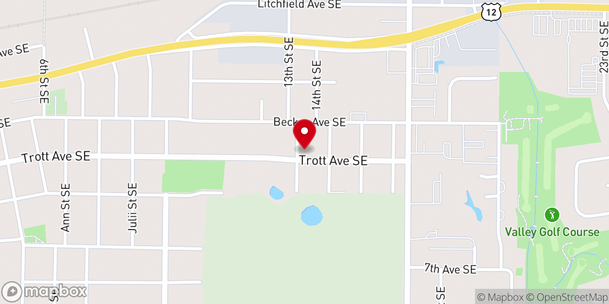 Map showing location of Willmar Gospel Hall