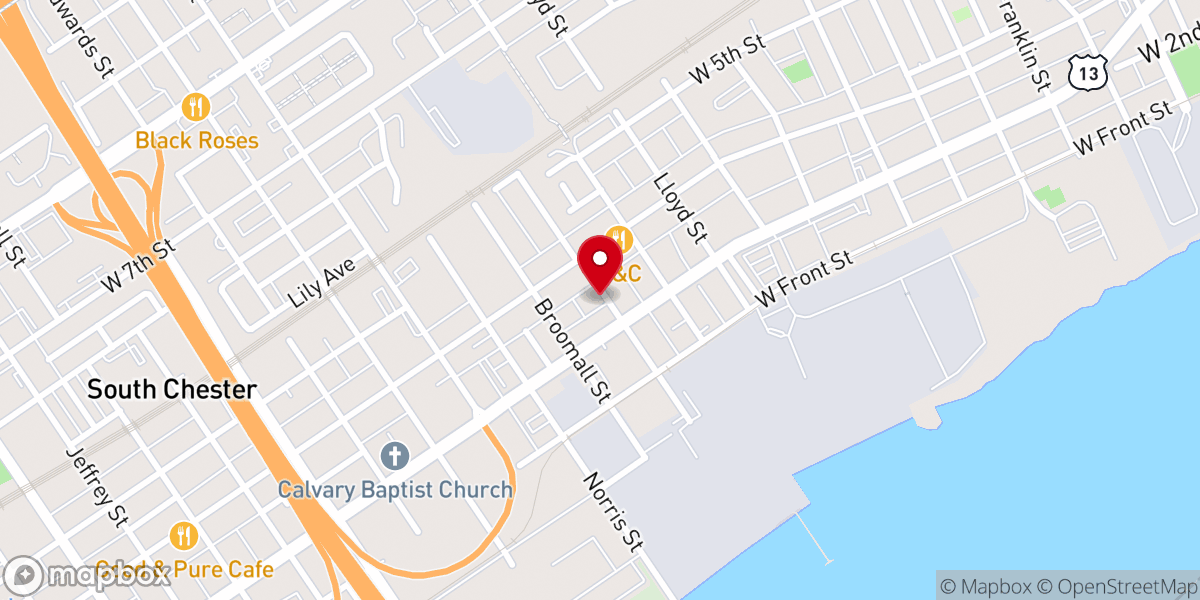 Map showing location of St. Mark Christian Community Church