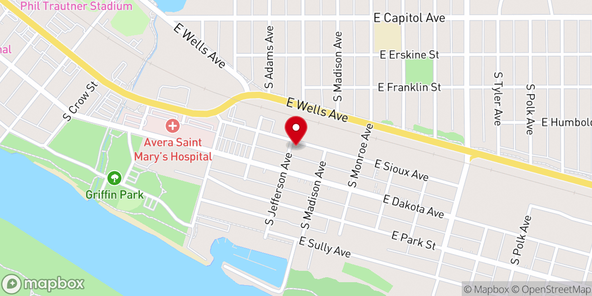 Map showing location of River Center Church