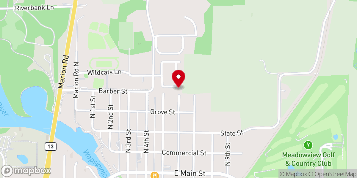 Map showing location of First United Methodist Church Parsonage