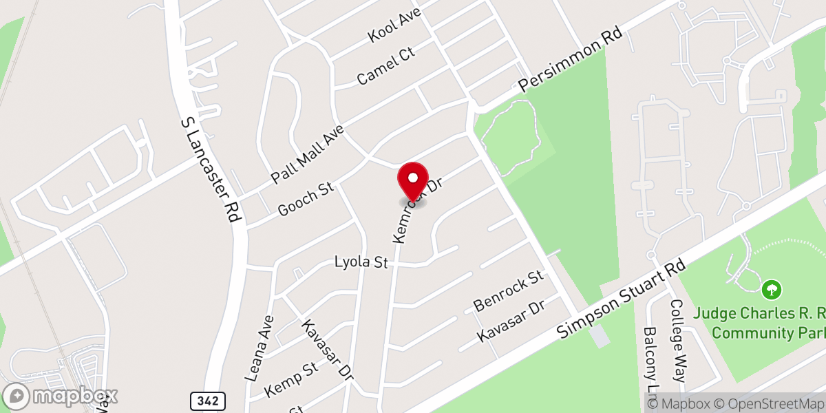 Map showing location of Wayfaring Holiness Church