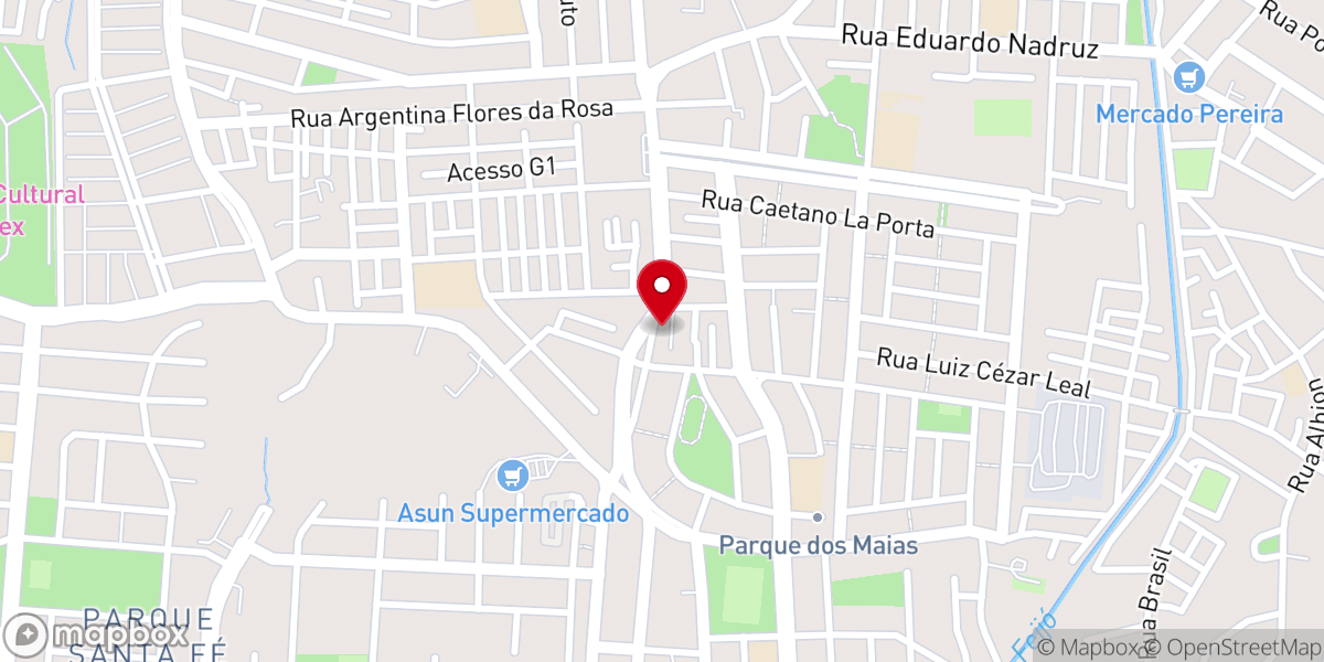 Map showing location of Igreja Universal Parque dos Maias