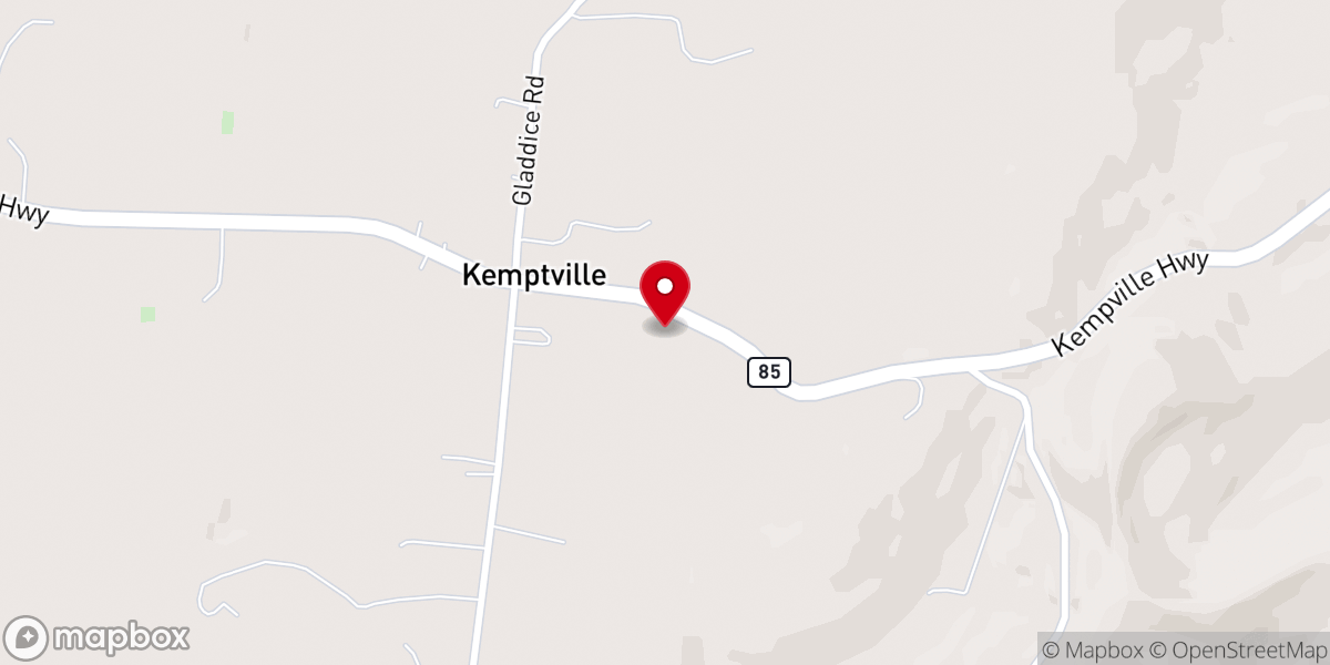 Map showing location of Kempville Chapel Church