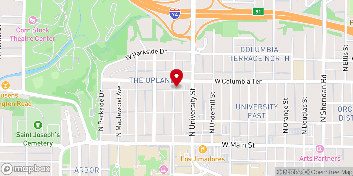 Map showing location of Bradley Epworth Church