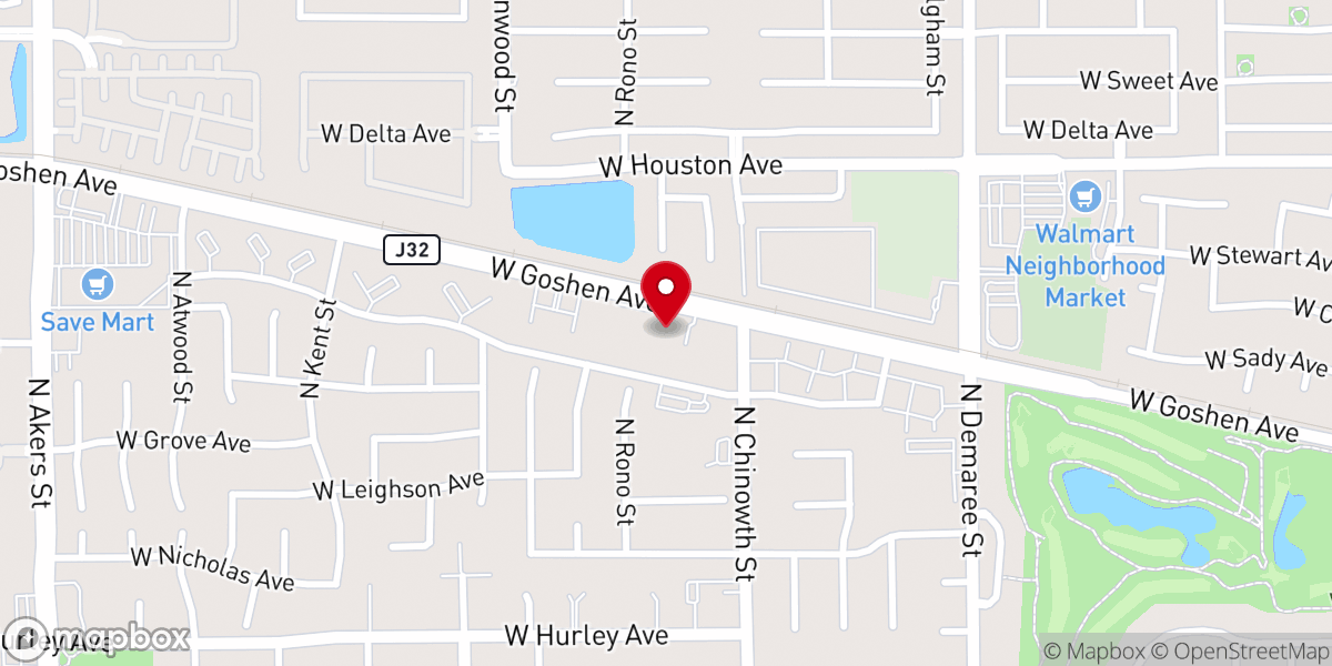 Map showing location of Pathway Visalia