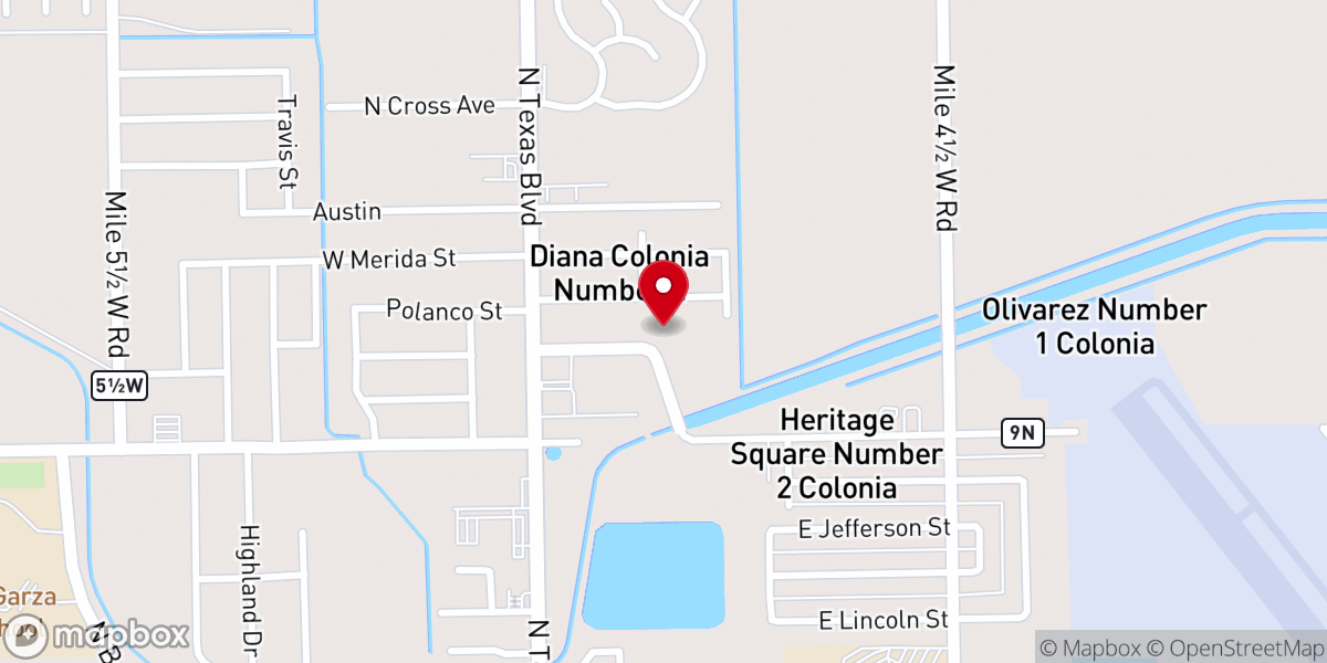 Map showing location of Ebenezer Worship Center