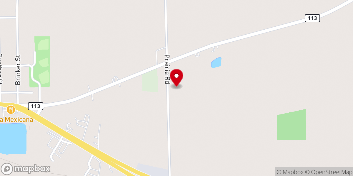 Map showing location of First Baptist Church