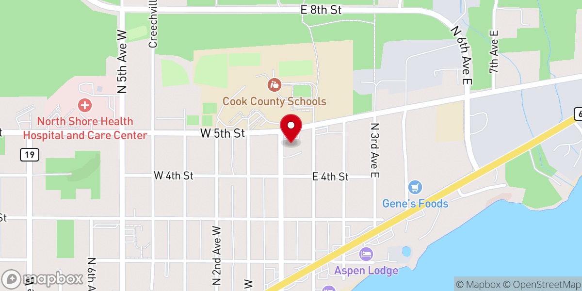 Map showing location of St. John's Catholic Church