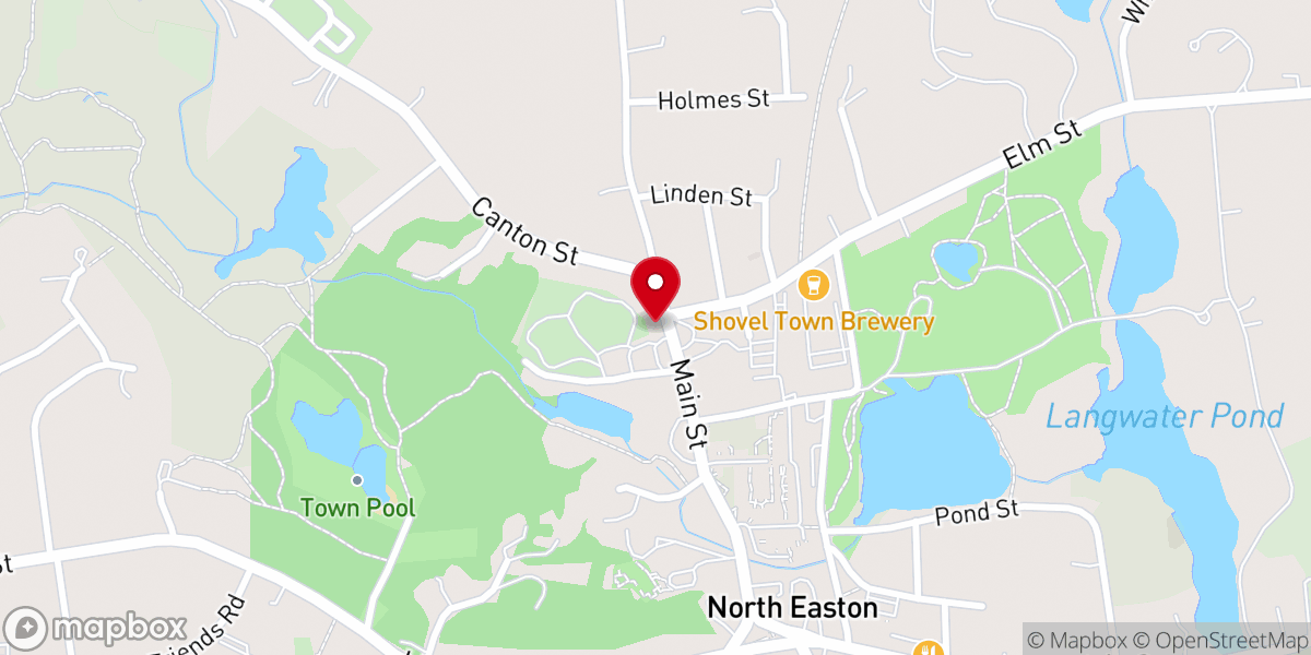 Map showing location of Unity Church of North Easton