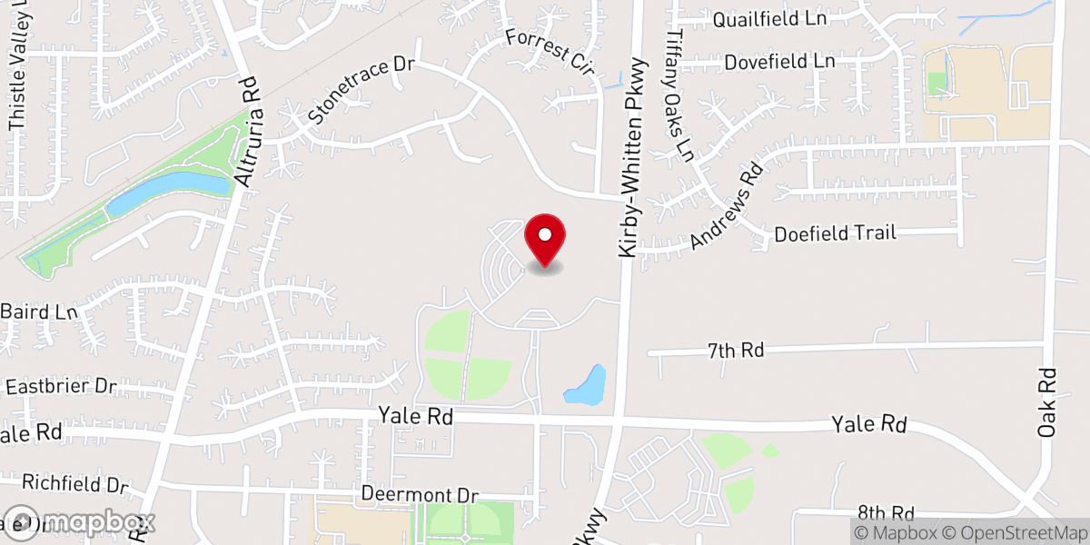 Map showing location of Bartlett Baptist Church