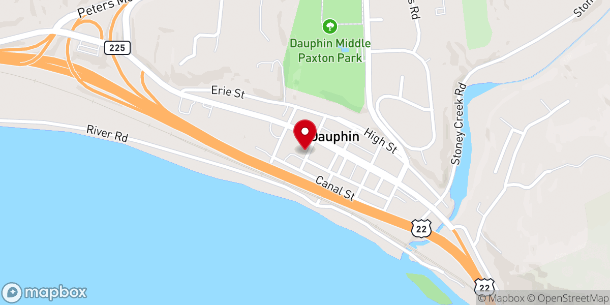 Map showing location of Dauphin-Middle Paxton Historical Society