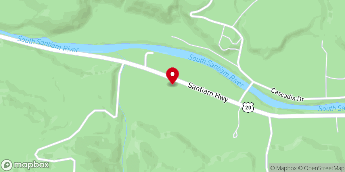 Map showing location of Cascadia Bible Church