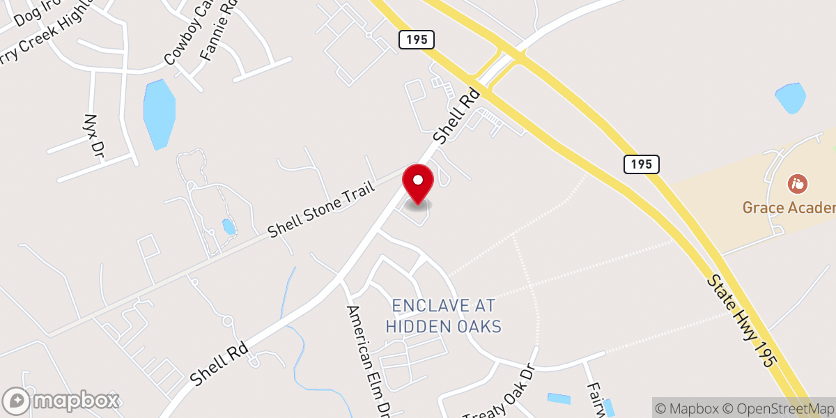 Map showing location of Crosspoint Church