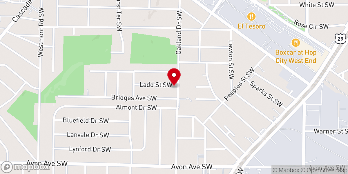 Map showing location of Fairfield Baptist Church of Worship Inc