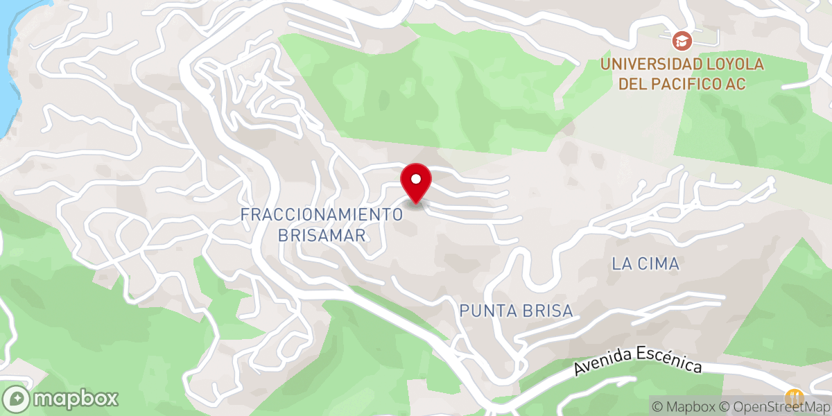 Map showing location of Capilla Ecuménica de La Paz