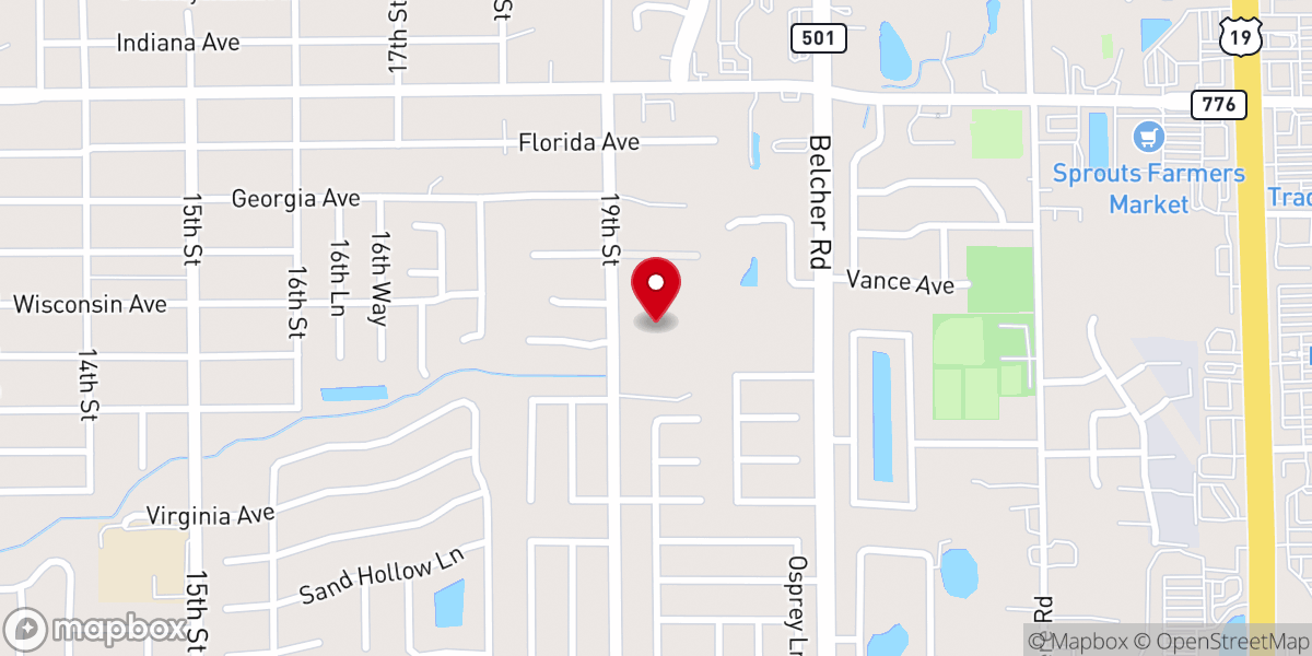 Map showing location of Gulf Coast Fellowship Church