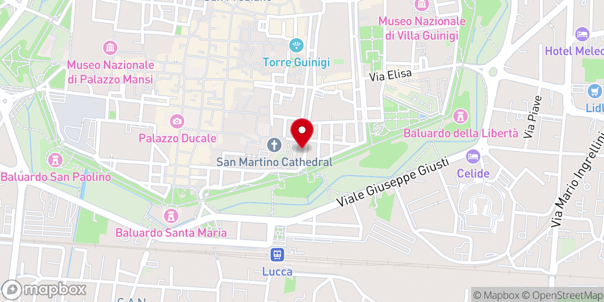 Map showing location of Chiesa di Santa Maria della Rosa