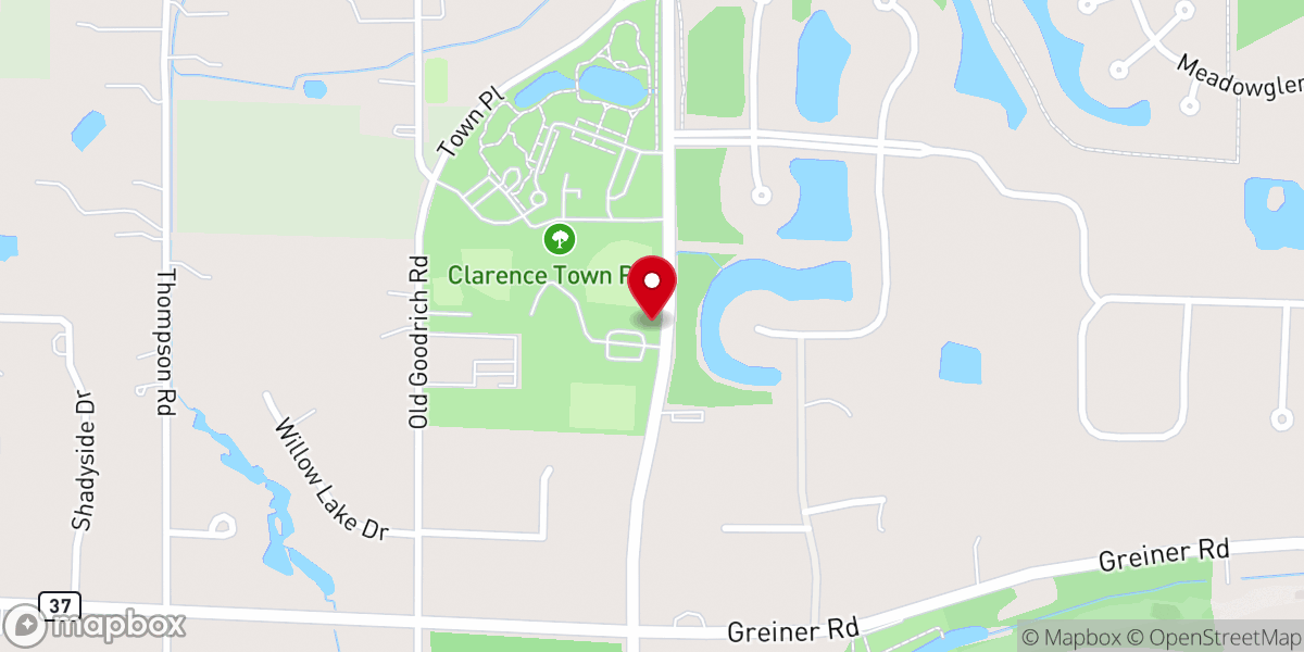 Map showing location of Town Place Park- Clarence Town Park