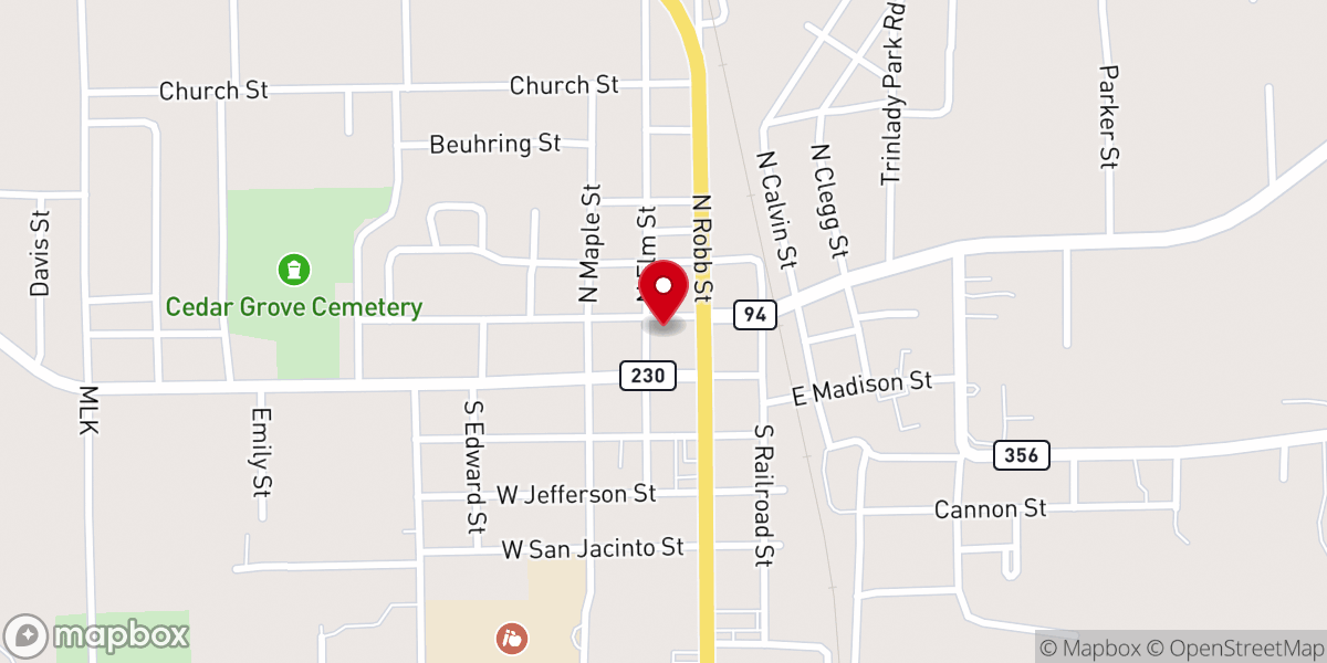 Map showing location of First Methodist Church