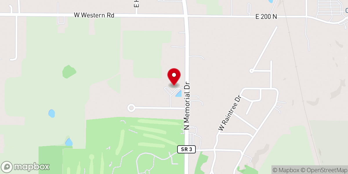 Map showing location of Memorial Wesleyan Church