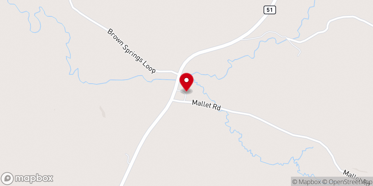 Map showing location of Anchor Baptist Church