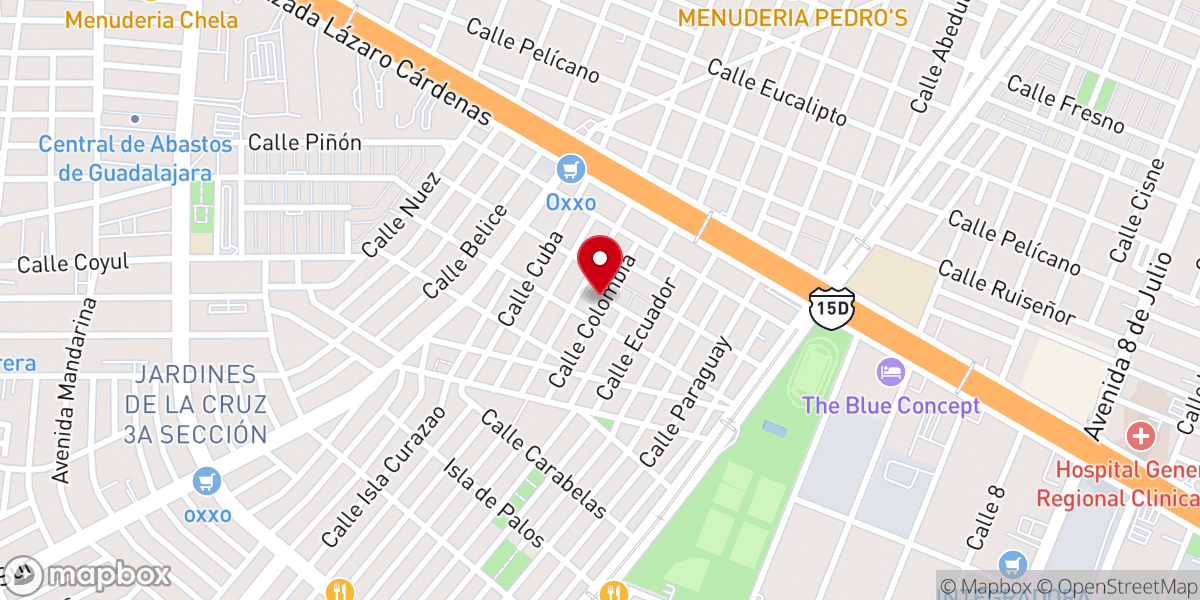 Map showing location of Templo Nuestra Señora De Fatima