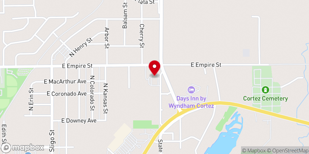 Map showing location of Rock Springs Church