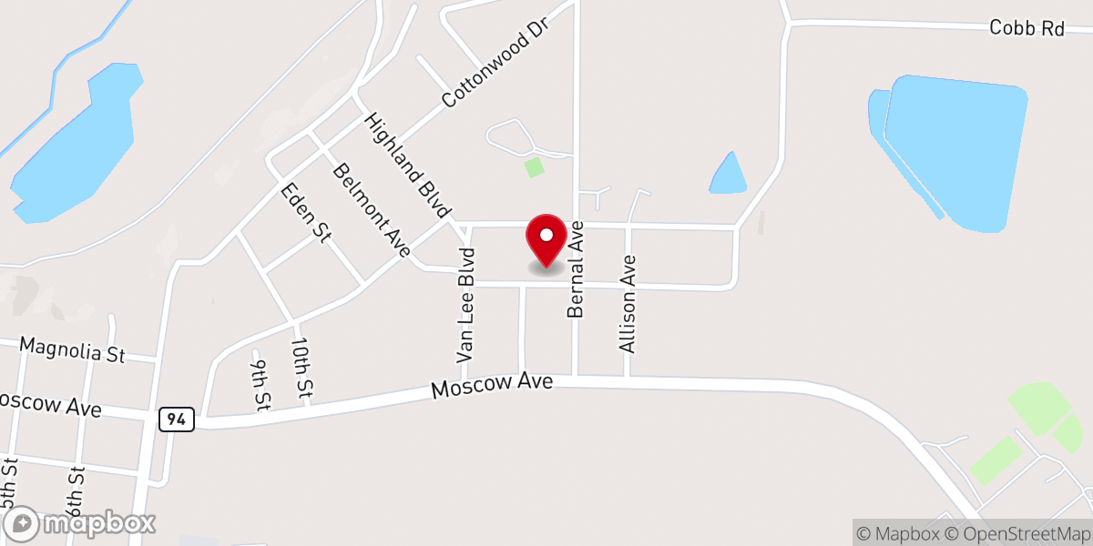 Map showing location of First Church of God