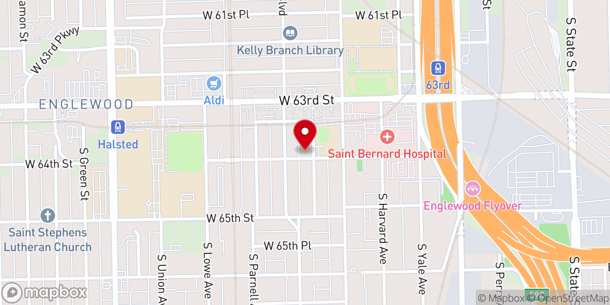 Map showing location of MT Moriah Miss Baptist Church