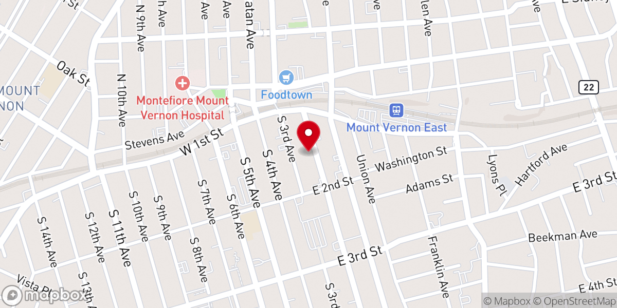 Map showing location of Mount Calvary Christian Methodist Episcopal Church