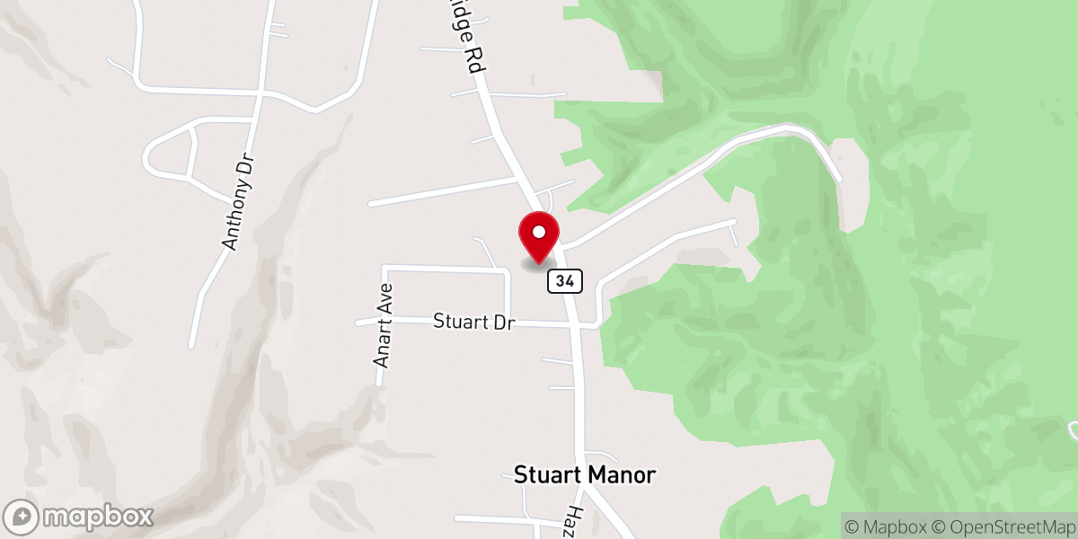 Map showing location of Our Lady of Lourdes Catholic Church