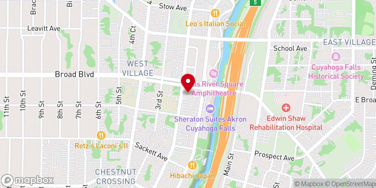 Map showing location of Pilgrim United Church-Christ