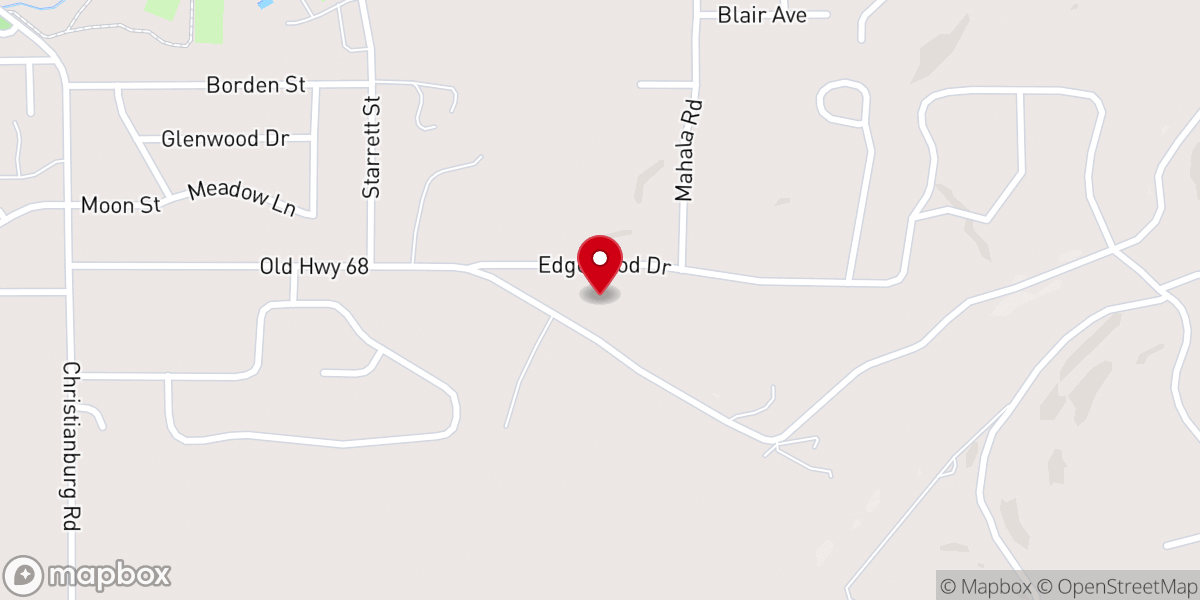 Map showing location of Sweetwater Primitive Baptist Church