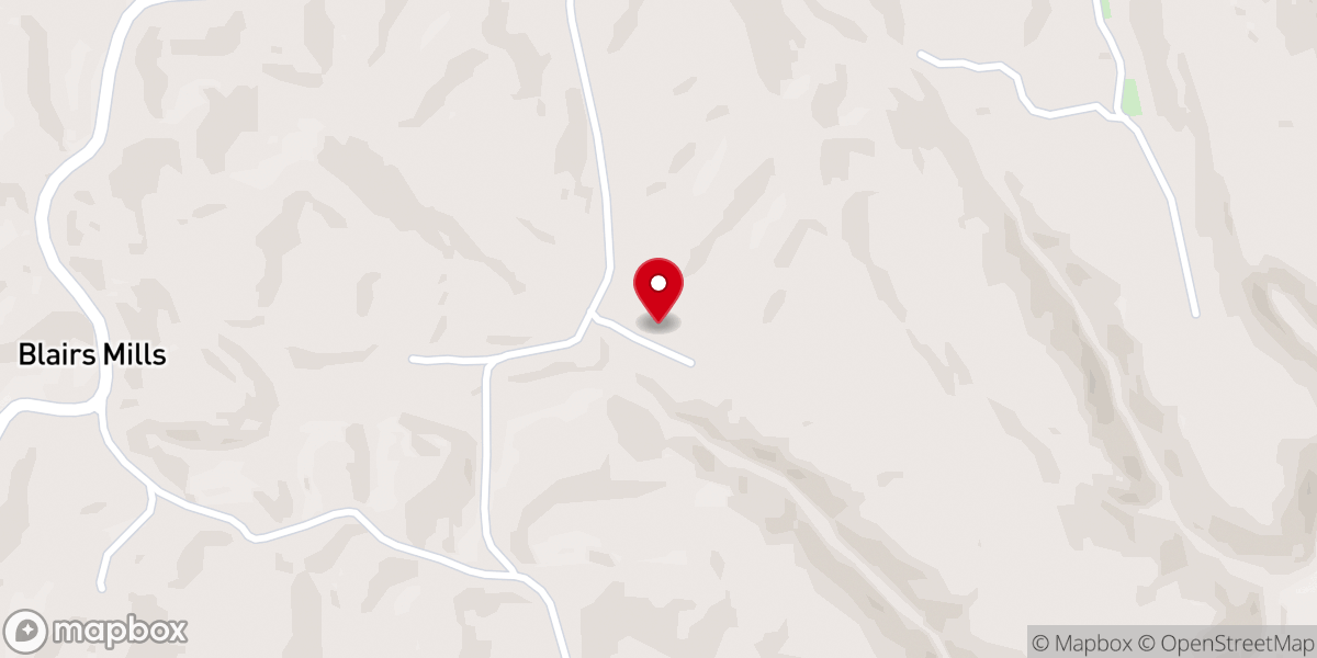 Map showing location of Blairs Mill Church of Christ