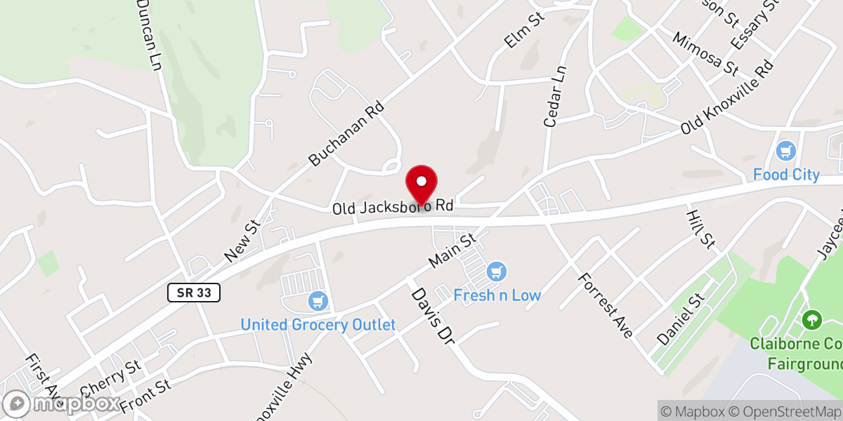 Map showing location of Rock of Refuge Church of God