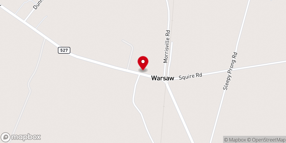 Map showing location of Asbury United Methodist Church