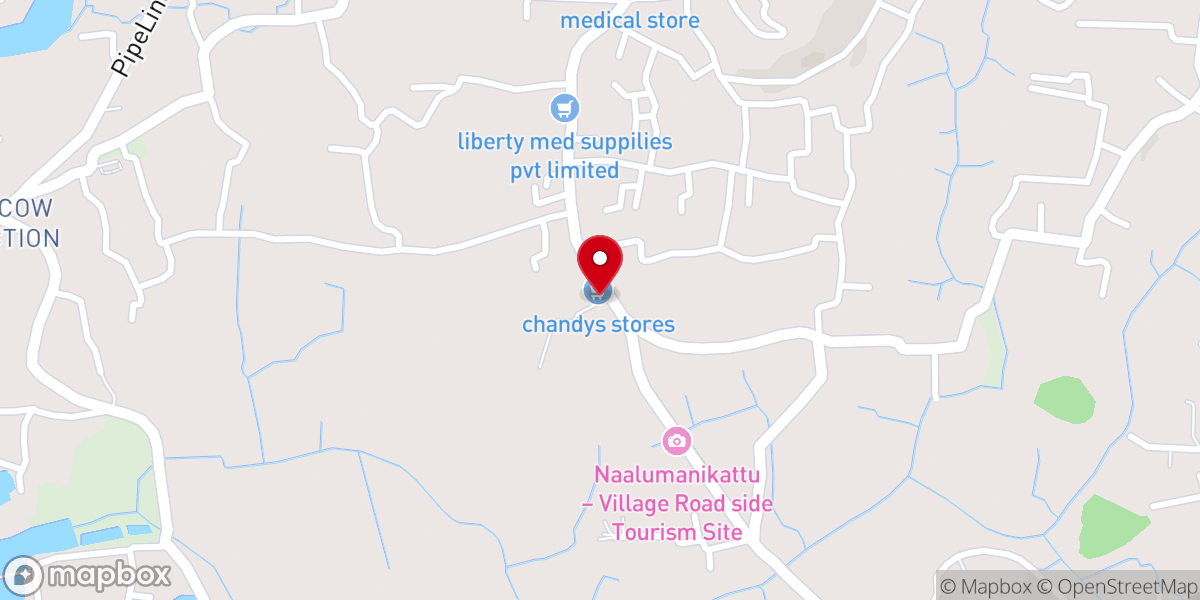 Map showing location of Assemblies of God Moriah Worship centre, Thiruvanchoor