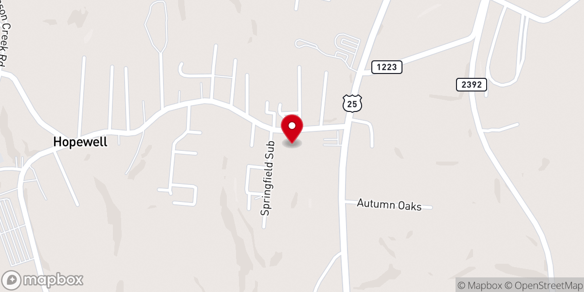 Map showing location of Faith Baptist Church