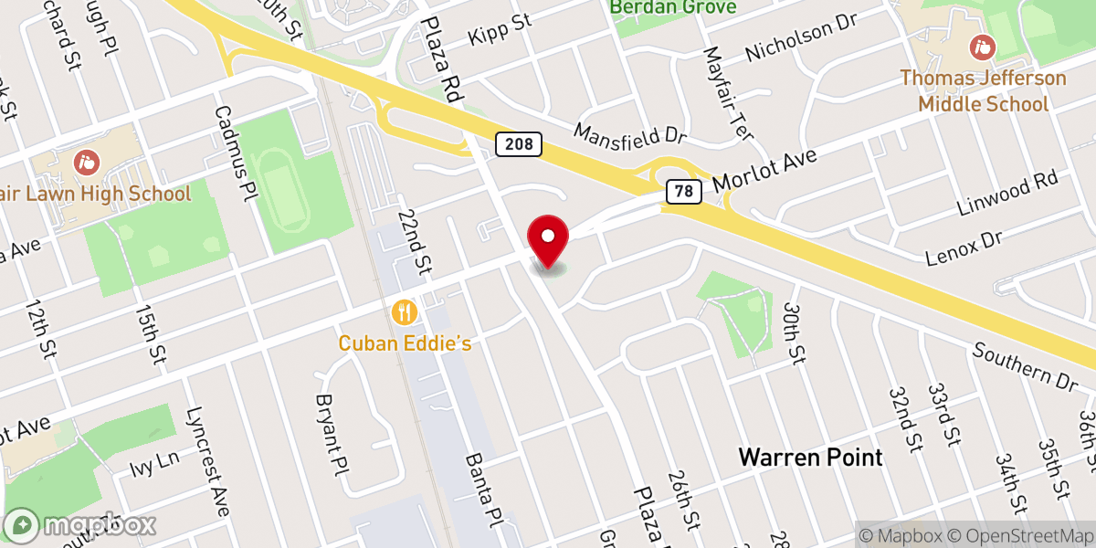 Map showing location of Fair Lawn Church of Christ