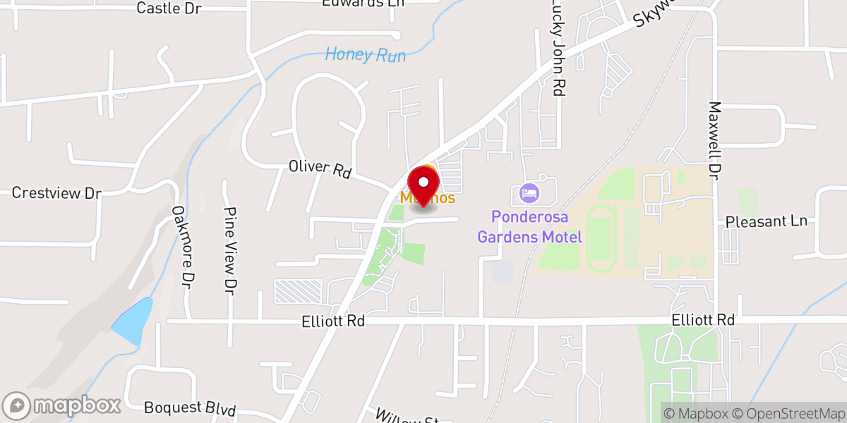 Map showing location of Paradise Lutheran Church