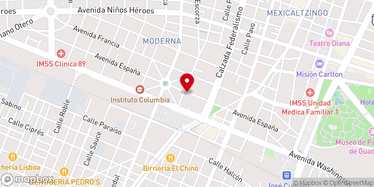 Map showing location of Iglesia Cristiana Congregaciónal El Buen Pastor