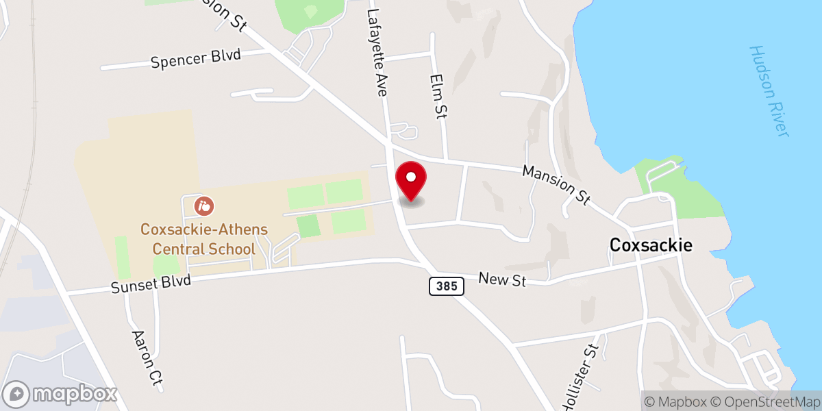 Map showing location of Second Reformed Church
