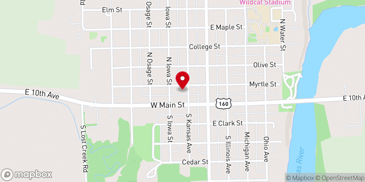 Map showing location of Oxford Methodist Church