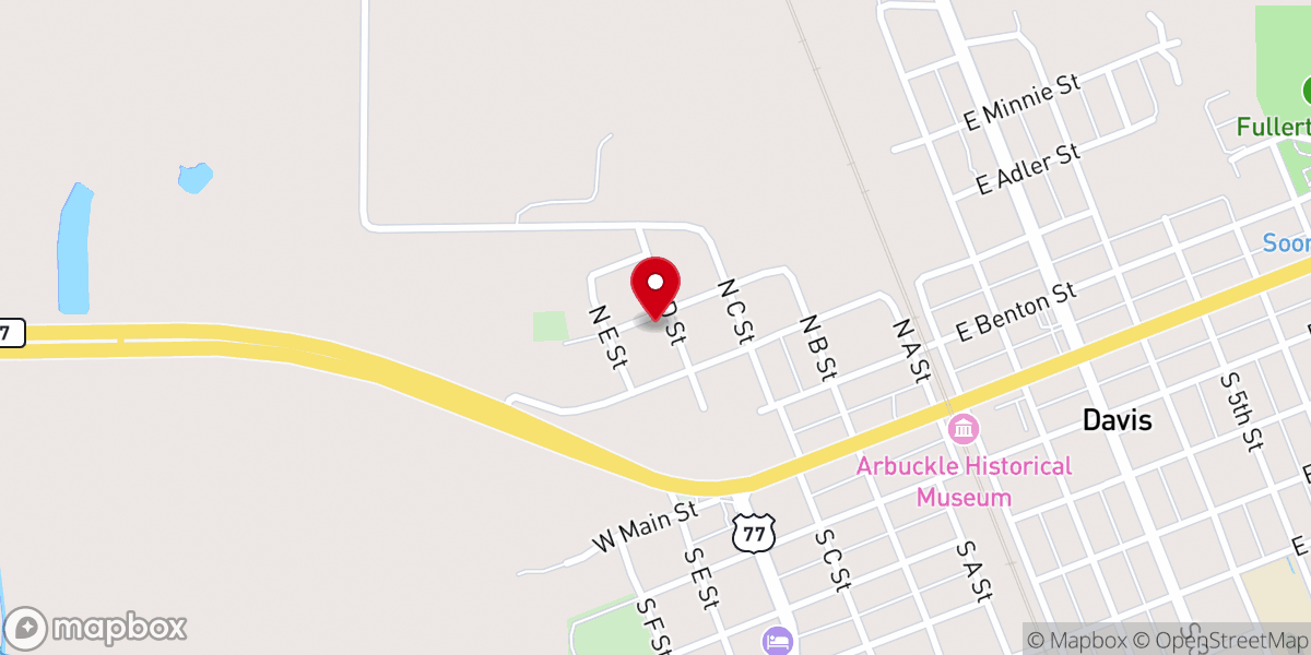 Map showing location of Gilfield Baptist Church