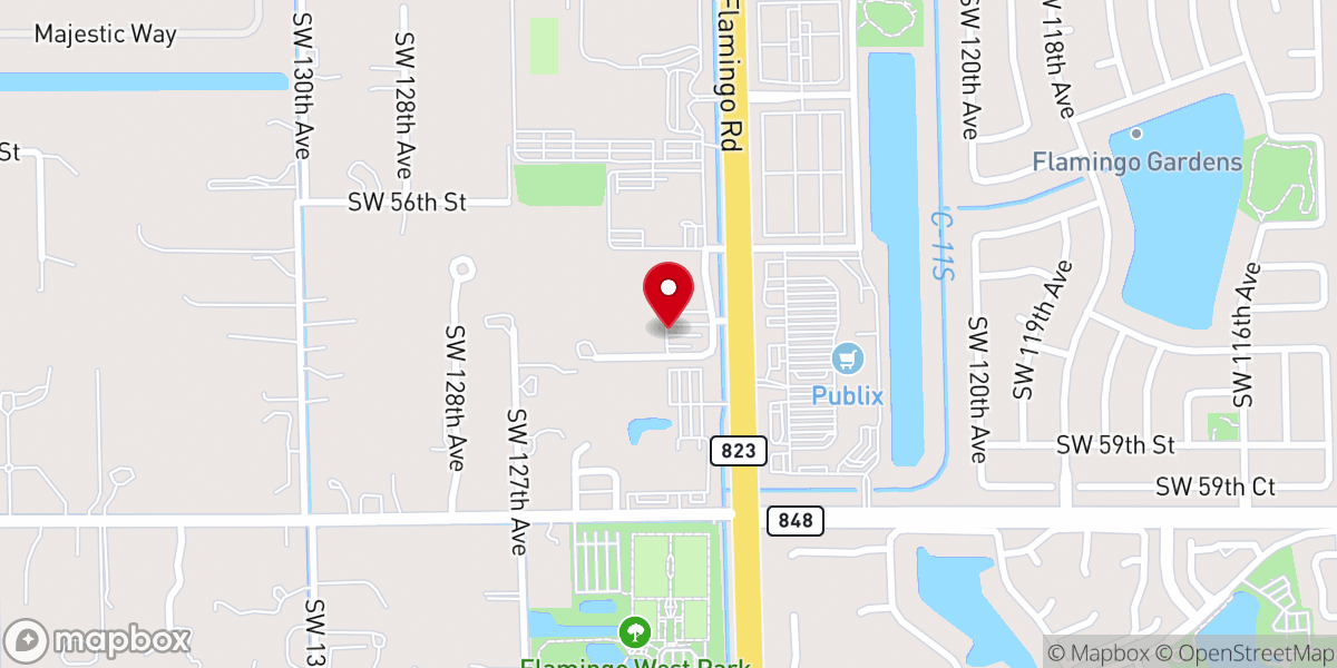 Map showing location of New Horizon United Methodist Church