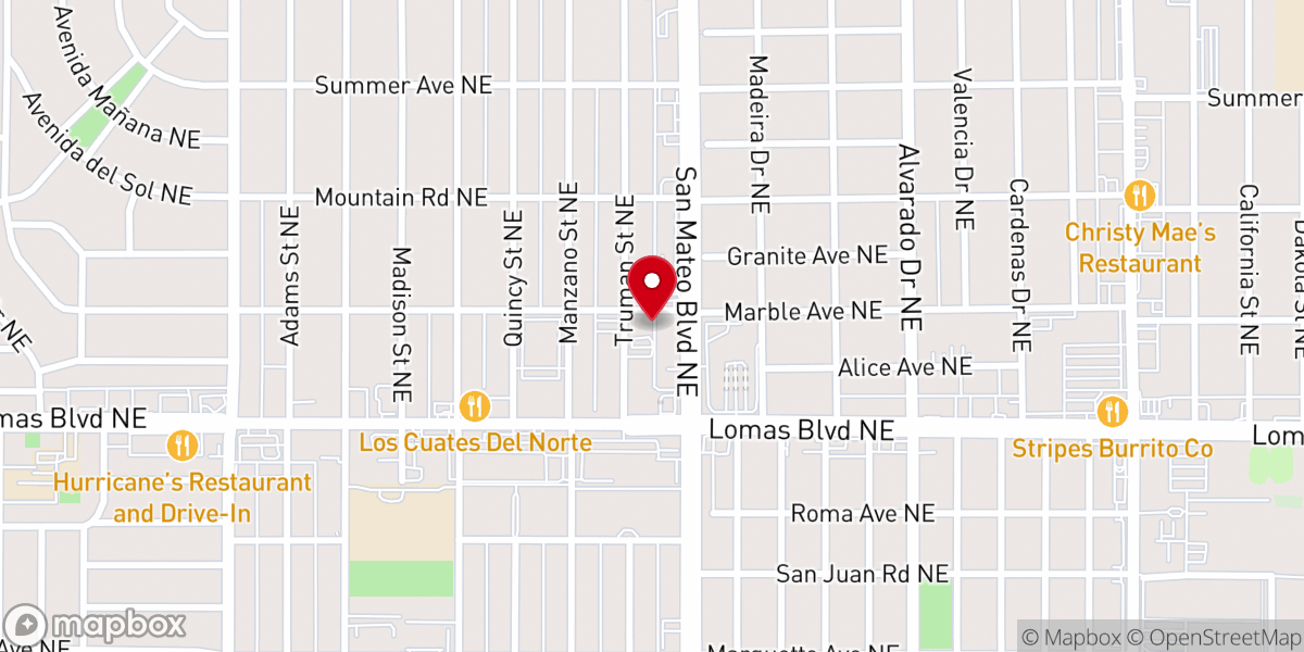 Map showing location of Crossroads of Albuquerque