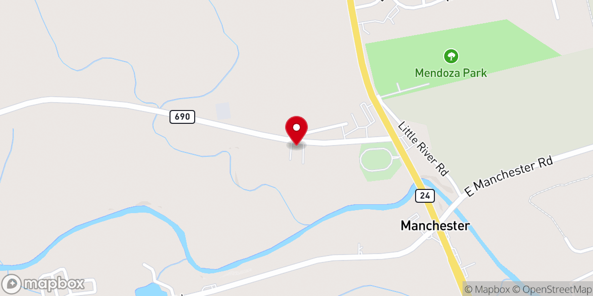 Map showing location of Bethel AME Zion Church